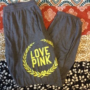 Victoria Secret Love Pink Sweatpants Sz M